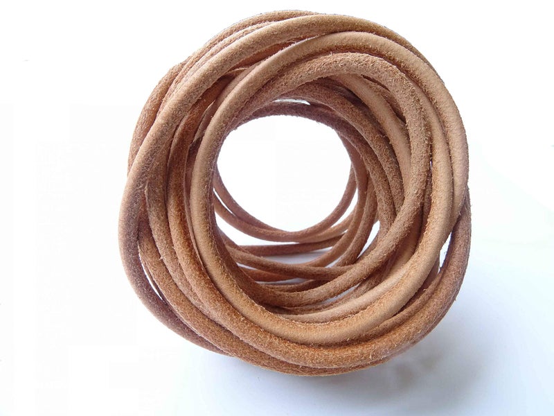 Analys CC Round Genuine Leather Shoelaces (Brown 63") - Image 3